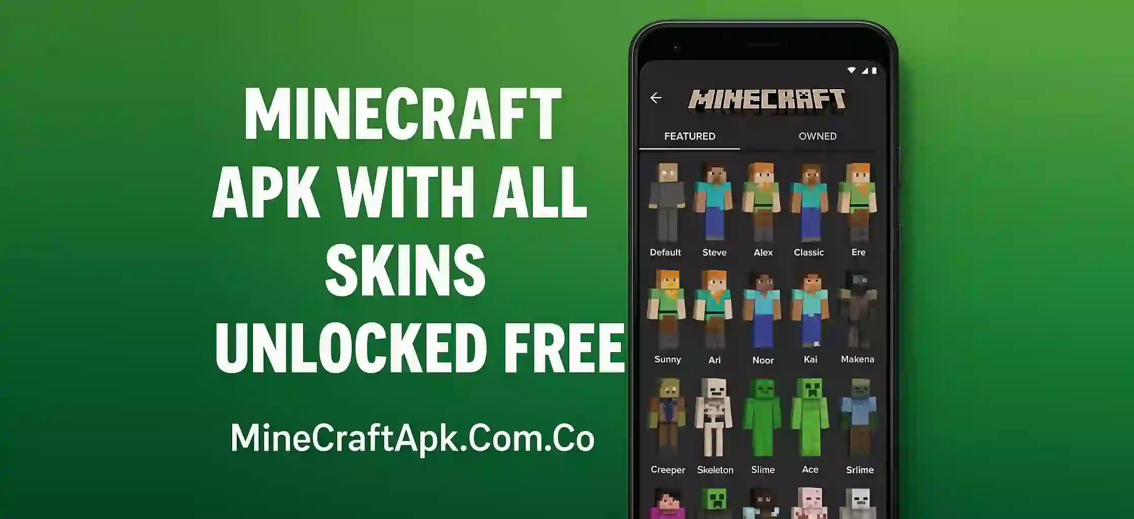 Minecraft APK with All Skins Unlocked Free