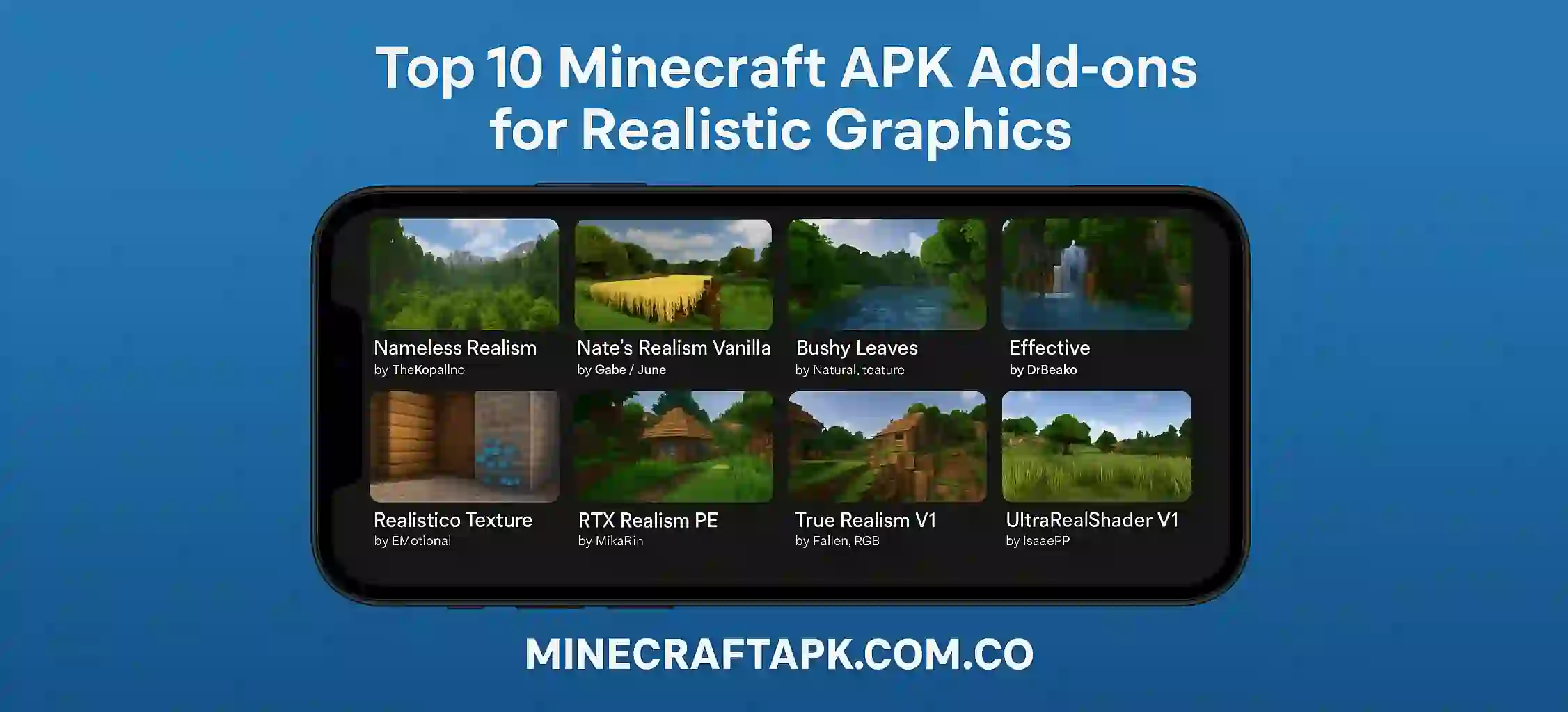 Top 10 Minecraft APK Add-ons for Realistic Graphics